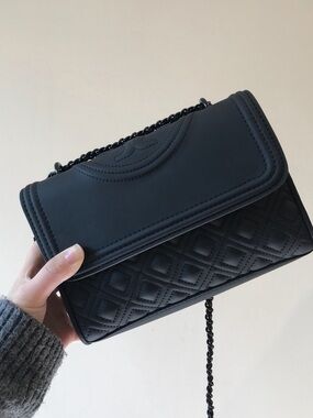 Tory Burch Small Black Quilted Chain Crossbody